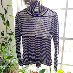 " Vintage " Forever21 Striped Turtleneck Sweater